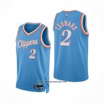 Camiseta Los Angeles Clippers Kawhi Leonard #2 Ciudad 2021-22 Azul