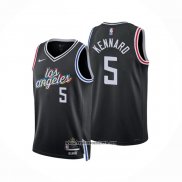 Camiseta Los Angeles Clippers Luke Kennard #5 Ciudad 2022-23 Negro