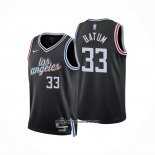 Camiseta Los Angeles Clippers Nicolas Batum #33 Ciudad 2022-23 Negro