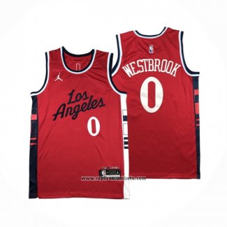 Camiseta Los Angeles Clippers Russell Westbrook #0 Statement 2024-25 Rojo