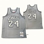 Camiseta Los Angeles Lakers Kobe Bryant #24 Mitchell & Ness 1996-97 Gris