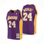 Camiseta Los Angeles Lakers Kobe Bryant #24 Mitchell & Ness 2008-09 Violeta