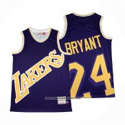 Camiseta Los Angeles Lakers Kobe Bryant #24 Mitchell & Ness Big Face Violeta