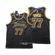 Camiseta Los Angeles Lakers Luka Doncic NO 77 2024-25 Negro