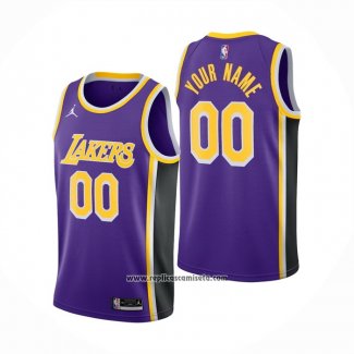 Camiseta Los Angeles Lakers Personalizada Statement Violeta