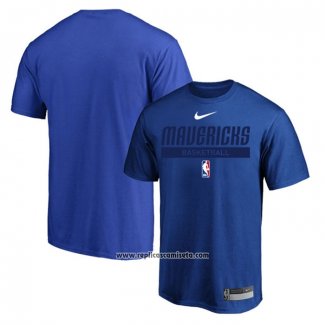 Camiseta Manga Corta Dallas Mavericks Practice Performance 2022-23 Azul