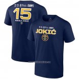 Camiseta Manga Corta Denver Nuggets Nikola Jokic 2023 NBA Finals Champions Azul