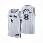 Camiseta Memphis Grizzlies Jackson Jr. NO 8 Ciudad 2025-26 Blanco