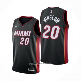 Camiseta Miami Heat Justise Winslow #20 Icon Negro