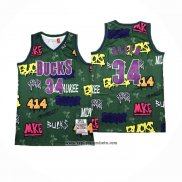 Camiseta Milwaukee Bucks Allen Iverson #34 Mitchell & Ness 2000-01 Verde