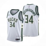 Camiseta Milwaukee Bucks Giannis Antetokounmpo #34 Association Blanco