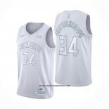 Camiseta Milwaukee Bucks Giannis Antetokounmpo #34 MVP Blanco