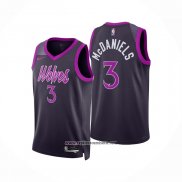 Camiseta Minnesota Timberwolves Jaden McDaniels NO 3 Ciudad 2025-26 Negro