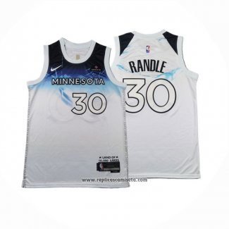 Camiseta Minnesota Timberwolves Julius Randle #30 Ciudad 2024-25 Blanco