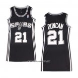Camiseta Mujer San Antonio Spurs Tim Duncan #21 Icon 2017-18 Negro