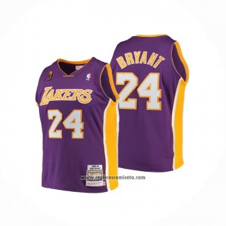 Camiseta Nino Los Angeles Lakers Kobe Bryant #24 Mitchell & Ness 2008-09 Violeta