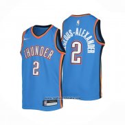 Camiseta Nino Oklahoma City Thunder Shai Gilgeous-Alexander #2 Icon 2021-22 Azul