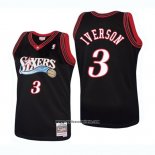 Camiseta Nino Philadelphia 76ers Allen Iverson #3 Mitchell & Ness 1997-98 Negro