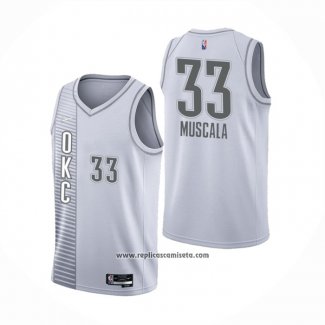 Camiseta Oklahoma City Thunder Mike Muscala #33 Ciudad 2021-22 Blanco