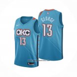 Camiseta Oklahoma City Thunder Paul George #13 Ciudad 2018-19 Azul