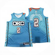 Camiseta Oklahoma City Thunder Shai Gilgeous Alexander NO 2 Ciudad 2018-19 Azul