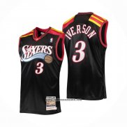 Camiseta Philadelphia 76ers Allen Iverson #3 Mitchell & Ness 2006 Negro