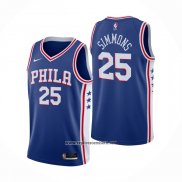 Camiseta Philadelphia 76ers Ben Simmons #25 Icon 2020-21 Azul