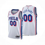 Camiseta Philadelphia 76ers Personalizada Association 2024-25 Blanco