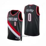 Camiseta Portland Trail Blazers Damian Lillard #0 Icon 2021-22 Negro