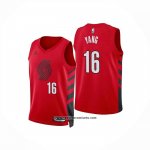 Camiseta Portland Trail Blazers Hansen Yang #16 Statement 2024-25 Rojo