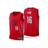 Camiseta Portland Trail Blazers Hansen Yang NO 16 Statement 2024-25 Rojo