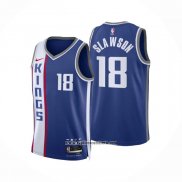 Camiseta Sacramento Kings Jalen Slawson #18 Ciudad 2023-24 Azul