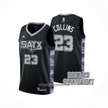 Camiseta San Antonio Spurs Zach Collins #23 Statement 2022-23 Negro