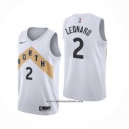 Camiseta Toronto Raptors Kawhi Leonard #2 Ciudad 2018 Blanco