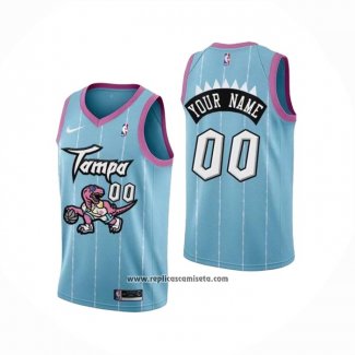 Camiseta Toronto Raptors Personalizada Ciudad 2020-21 Rosa Azul