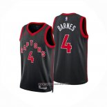 Camiseta Toronto Raptors Scottie Barnes NO 4 Statement 2024-25 Negro