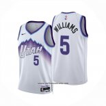 Camiseta Utah Jazz Cody Williams NO 5 Association 2025-26 Blanco