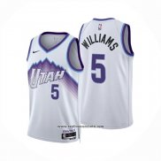 Camiseta Utah Jazz Cody Williams NO 5 Association 2025-26 Blanco