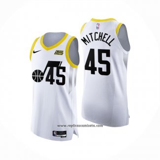 Camiseta Utah Jazz Donovan Mitchell #45 Association Autentico 2022-23 Blanco