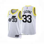 Camiseta Utah Jazz Johnny Juzang #33 Association 2022-23 Blanco