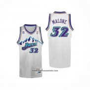 Camiseta Utah Jazz Karl Malone #32 Retro Blanco