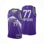 Camiseta Utah Jazz Omer Yurtseven #77 Ciudad 2023-24 Violeta