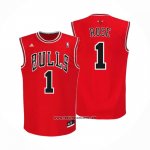 Camiseta Chicago Bulls Derrick Rose #1 Rojo