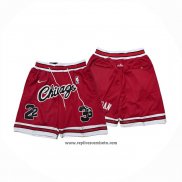 Pantalone Chicago Bulls Mitchell & Ness Just Don Rojo