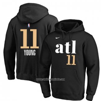 Sudaderas con Capucha Atlanta Hawks Trae Young Ciudad 2023-24 Negro