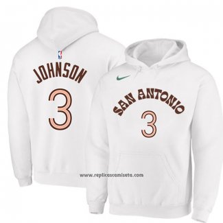 Sudaderas con Capucha San Antonio Spurs Keldon Johnson Ciudad 2023-24 Blanco