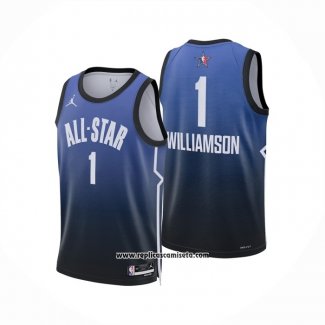 Camiseta All Star 2023 New Orleans Pelicans Zion Williamson #1 Azul