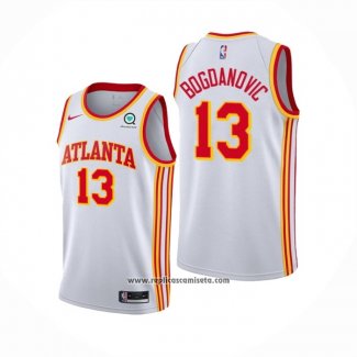 Camiseta Atlanta Hawks Bogdan Bogdanovic #13 Association 2020-21 Blanco