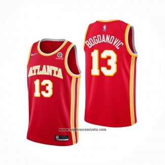 Camiseta Atlanta Hawks Bogdan Bogdanovic #13 Icon 2020-21 Rojo