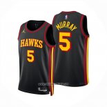 Camiseta Atlanta Hawks Dejounte Murray NO 5 Statement 2025-26 Negro